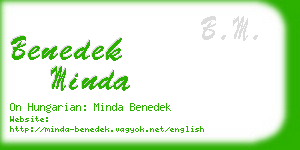 benedek minda business card